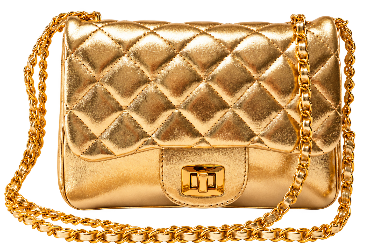 Bolsa Dourada Matelassê
